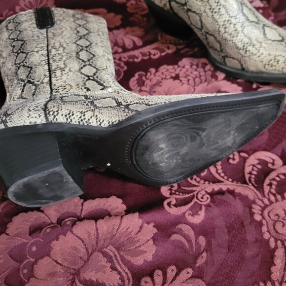 Nomad Women's Western Rain Boot Size 7 Waterproof Snake Skin Pull On - Picture 2 of 3